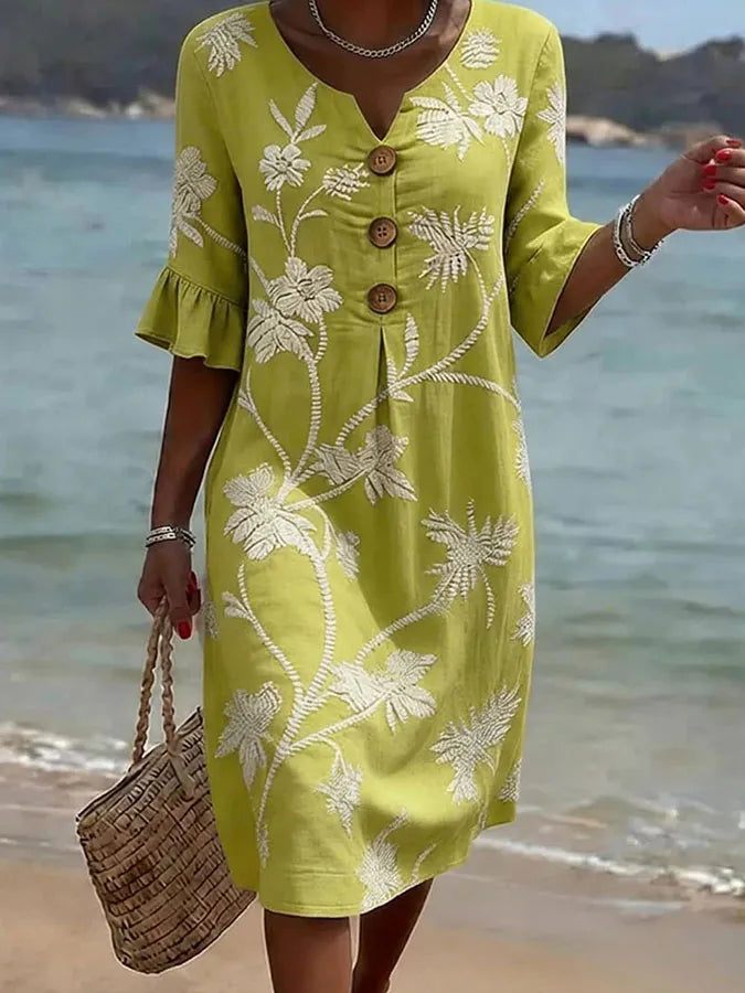 Laura™ | Vestido Midi Estampado