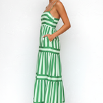 Green Stripe Dress – Side Profile Editorial