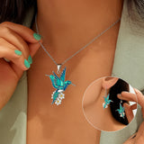 Magnifique collier colibri avec boucles d'oreilles offertes – Offre à durée limitée