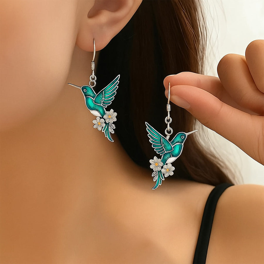 Magnifique collier colibri avec boucles d'oreilles offertes – Offre à durée limitée