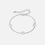 Pulseira Trio de Corações