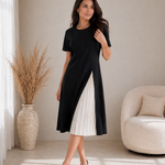 Leila | Vestido Midi com Painel Entrelaçado