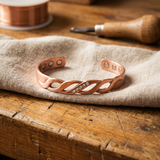 Pulseira de Dois Fios em Cobre com Pedras