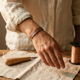 Pulseira em Cobre com Padrão Botânico e Ímanes