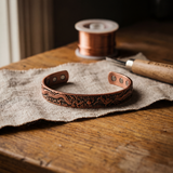 Pulseira em Cobre com Dragão em Relevo