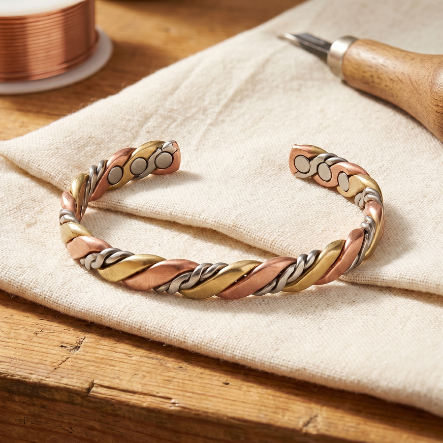 Pulseira Rígida Maciça em Cobre