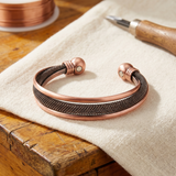 Pulseira de Malha em Cobre com Esferas