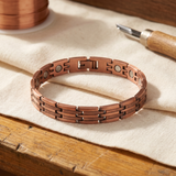 Pulseira de Elos em Cobre com Bordos em Corda | Homem
