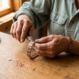Pulseira de Elos em Cobre com Gravação Profunda | Homem