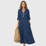Luciana | Vestido Midi Camiseiro Descontraído