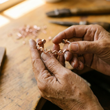 Pulseira Rígida em Cobre com Cristal