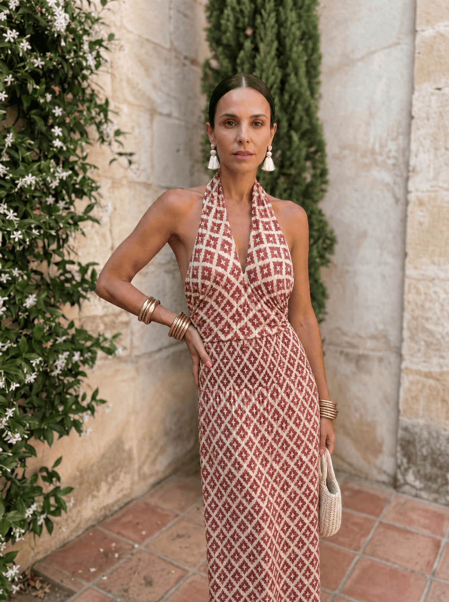 Conjunto Elegante com Design de Ombros Descobertos