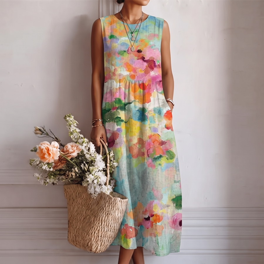 Joana™ | Vestido Midi Multicolor Elegante