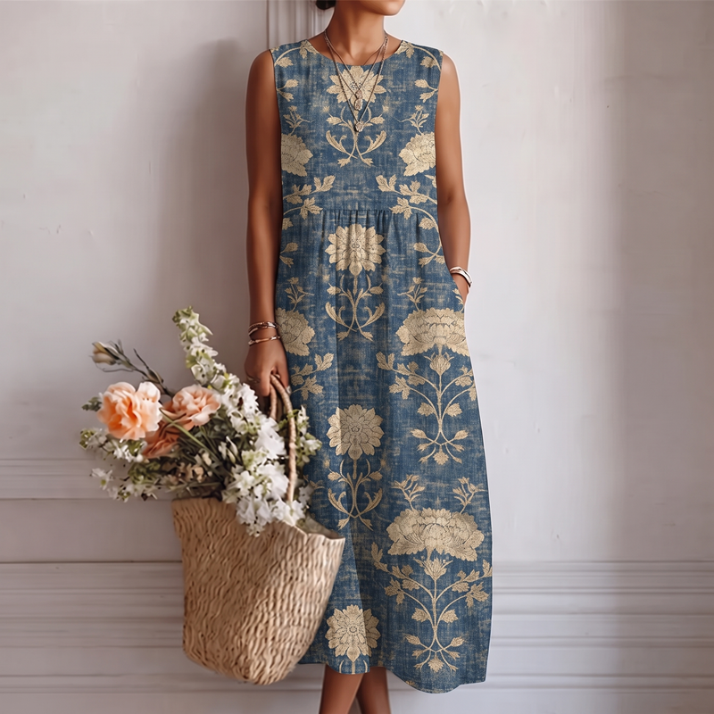 Matilde™ | Vestido Midi Florido Clássico