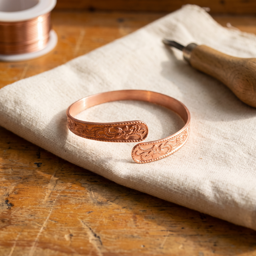 Pulseira Fina Lisa em Cobre