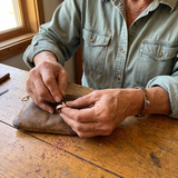 Anel Torcido em Cobre com Espiral Gravada