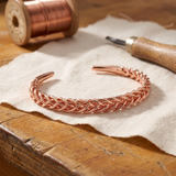 Pulseira Entrançada Fina em Cobre