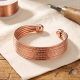 Pulseira de Oito Fios em Cobre