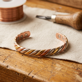 Pulseira Entrançada Justa em Cobre