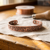 Pulseira em Cobre com Linhas Gravadas