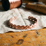 Pulseira Entrançada em Cobre