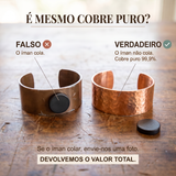 Teste do íman: o cobre puro não é magnético