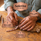 Pulseira de Elos Trevo em Cobre com Pedras