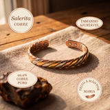Pulseira Entrançada Justa em Cobre