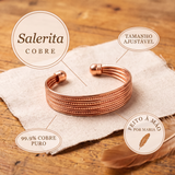 Pulseira de Oito Fios em Cobre