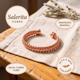 Pulseira Rígida Texturada em Cobre