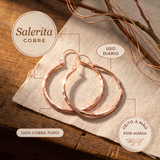 Brincos Argola Lisa em Cobre