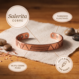 Pulseira em Cobre com Padrão Geométrico