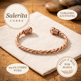 Pulseira de Fios Torcidos em Cobre