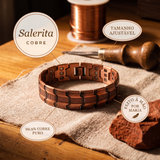 Pulseira de Elos Larga em Cobre Oxidado | Homem