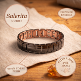 Pulseira Bicolor em Cobre Preto e Rosado | Homem