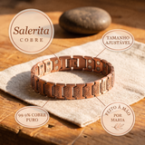 Pulseira de Elos em Cobre com Gravação Profunda | Homem