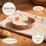 Pulseira em Cobre com Tratores Gravados