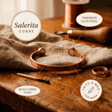 Pulseira em Cobre com Dois Canais e Ímanes
