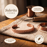 Pulseira em Cobre com Símbolo Infinito e Ímanes