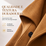 Qualidade e textura duradouras — pormenor do tecido e botão