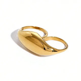 Anel Duplo Dourado