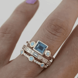 Conjunto de Anéis Azuis