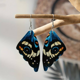 Boucles d'oreilles vintage ailes de papillon exotiques
