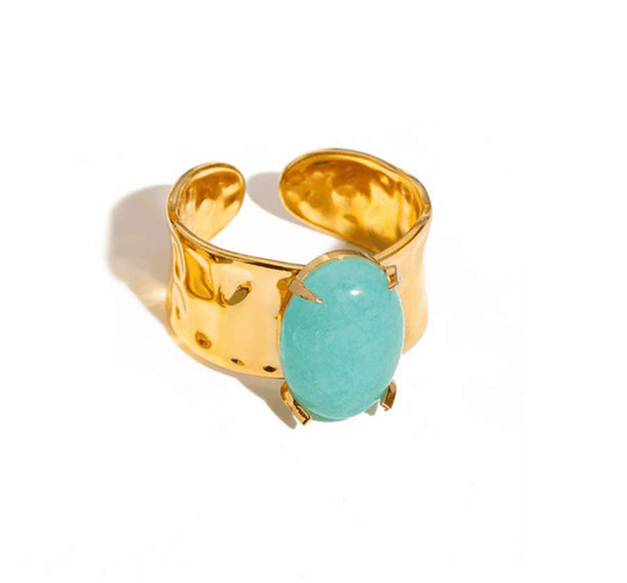 Anel Amazonite Azul