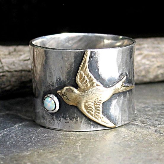 Bague Colibri Vintage en Argent