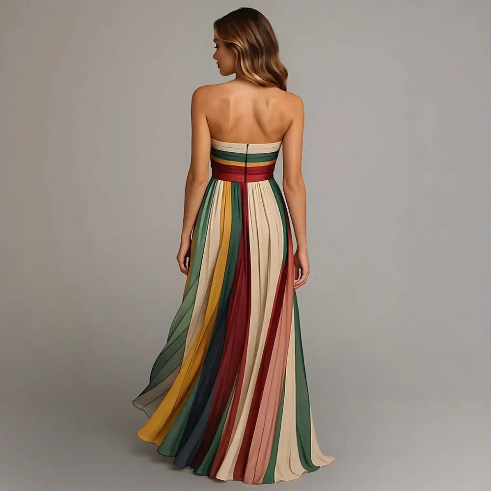 Celina | Vestido Maxi Plissado Intemporal