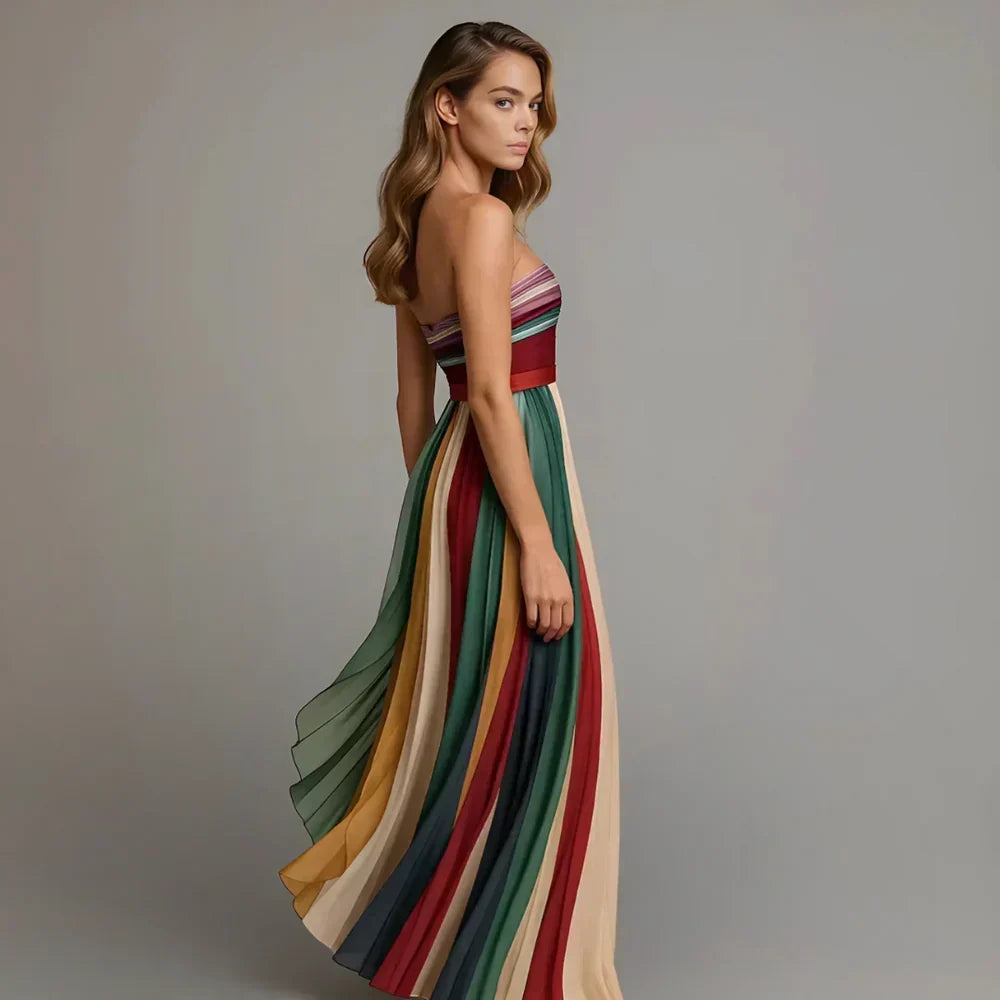 Celina | Vestido Maxi Plissado Intemporal