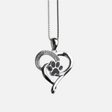 Colar Infinito em Aço Inoxidável com Coração e Patinha