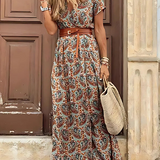 Cristiana | Vestido Maxi Floral com Cinto