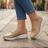 Ornella | Mocassins Conforto com Fivela Dourada